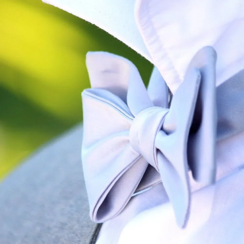 Grey Mens Self-tied bow tie‎